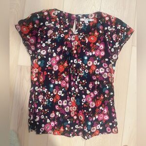 Boden Silk-Blend Floral Blouse